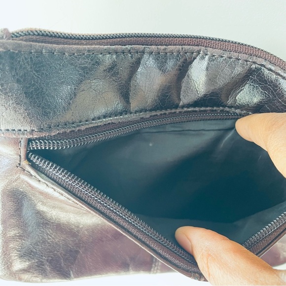 DOLCE VITA BROWN LEATHER CROSSBODY LEATHER WOMEN CARD HOLDER BAG - Picture 14 of 16